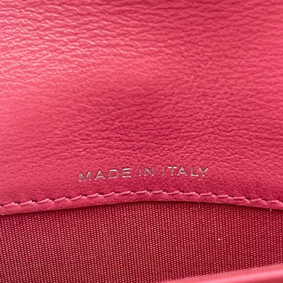 CHANEL CC Camellia Lambskin Quilted Flap Bag Wallet Chain Pink Purse - Picture 15 of 16